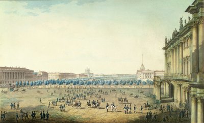 The Palace Square, St. Petersburg by Maxim Nikiforovitsch Worobjeff